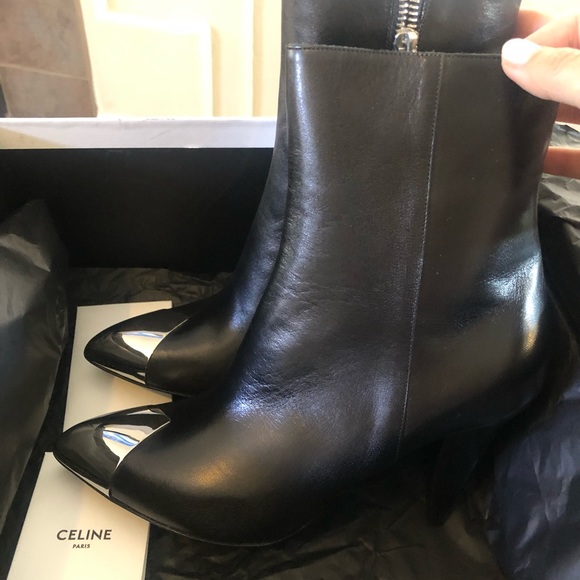 Authentic Celine Leather Boots 36.5 - Picture 3 of 10